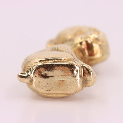 Vintage 9ct Hallmarked Yellow Gold Hollow Dog Charm Pendant Animal Lover Gift