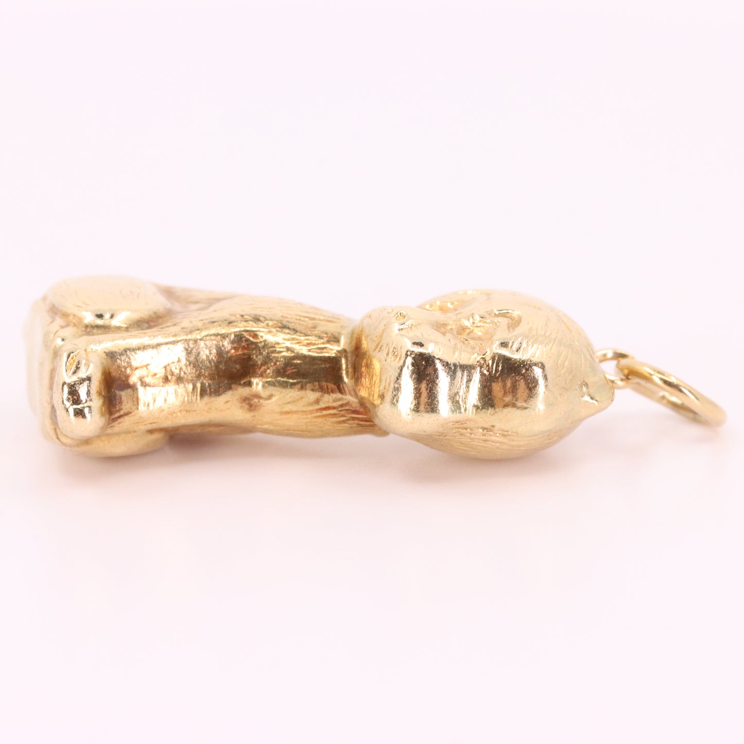 Vintage 9ct Hallmarked Yellow Gold Hollow Dog Charm Pendant Animal Lover Gift