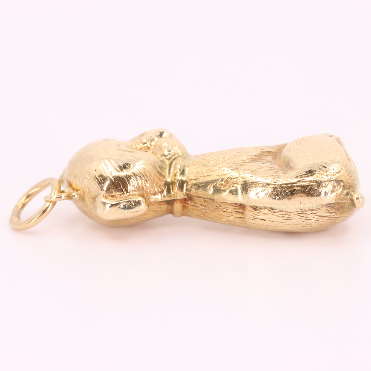 Vintage 9ct Hallmarked Yellow Gold Hollow Dog Charm Pendant Animal Lover Gift