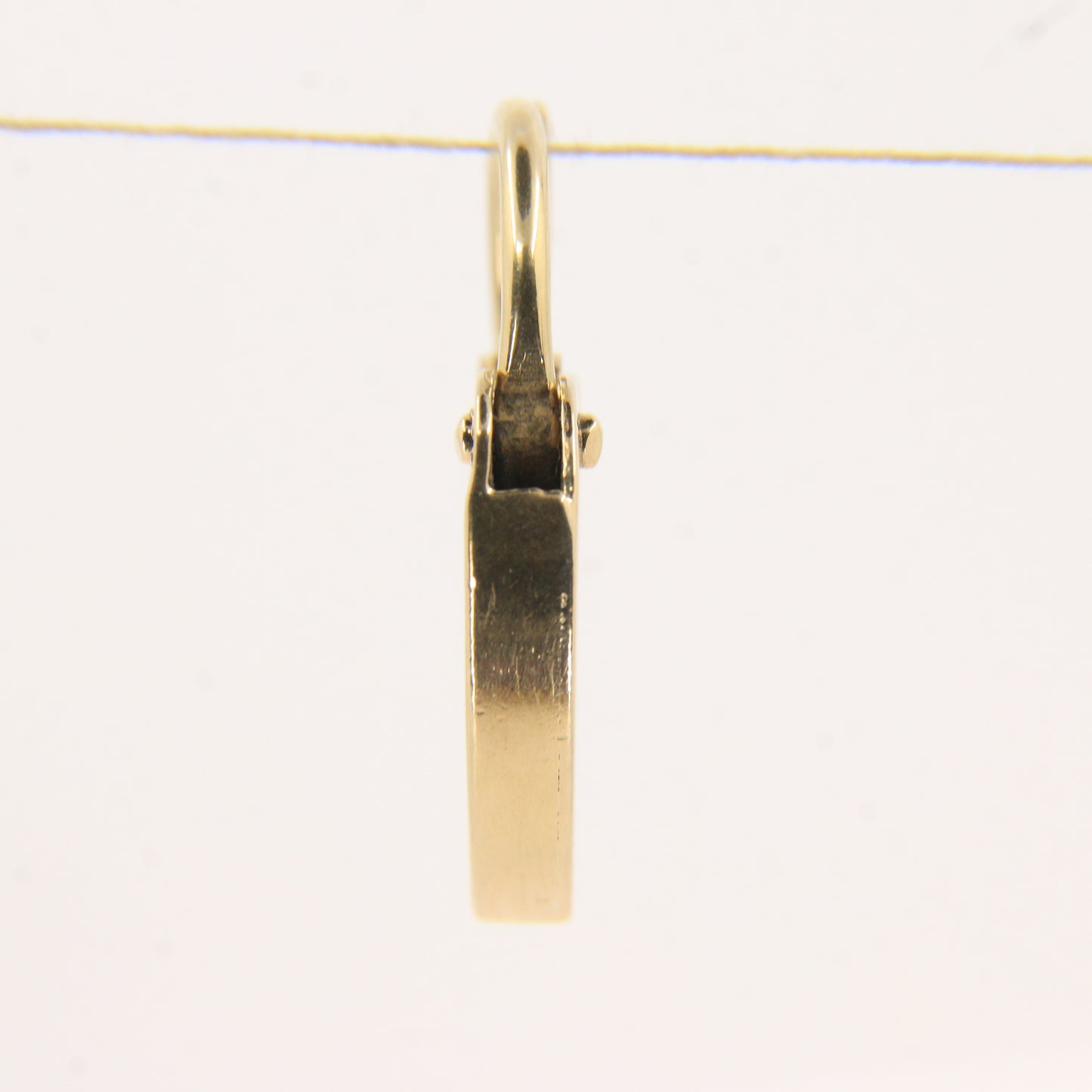 Vintage 9ct Yellow Gold Hallmarked Engraved Heart Padlock Charm Pendant Gift
