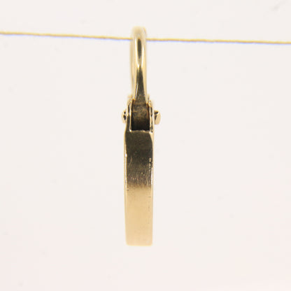 Vintage 9ct Yellow Gold Hallmarked Engraved Heart Padlock Charm Pendant Gift
