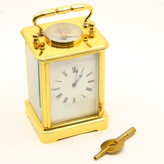 Antique French Compass Carriage Clock Circa 1900