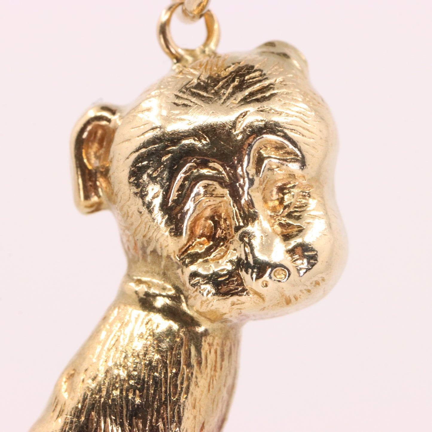 Vintage 9ct Hallmarked Yellow Gold Hollow Dog Charm Pendant Animal Lover Gift