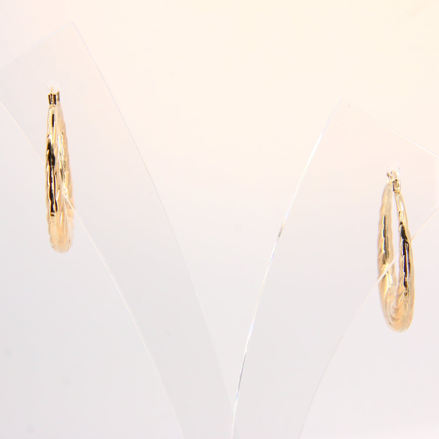 Vintage 9 Carat Creole Hoop Earrings Gold Twist Hoop Earrings Gift