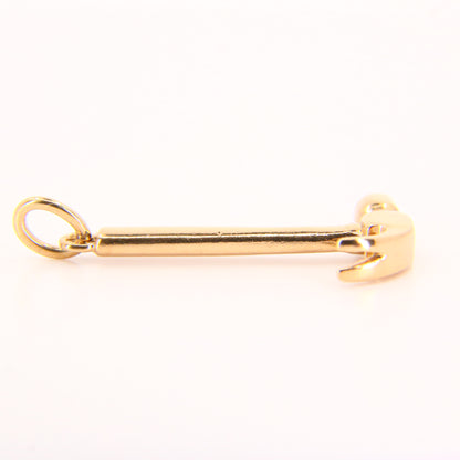 Vintage 9ct Gold Hammer Charm – Solid Gold Hallmarked Tool Pendant