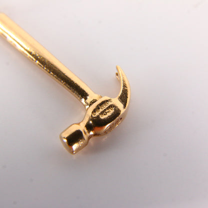 Vintage 9ct Gold Hammer Charm – Solid Gold Hallmarked Tool Pendant