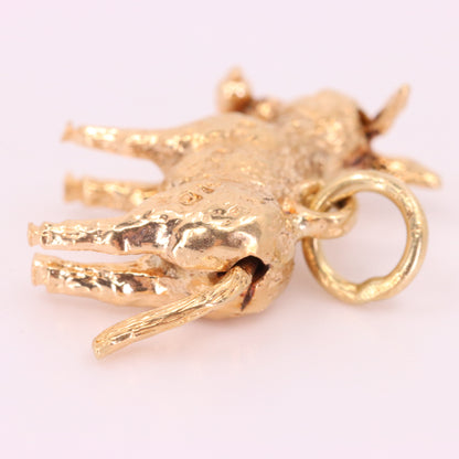 Vintage 9ct Hallmarked Gold Articulated Donkey Charm Pendant Moving Animal Gift