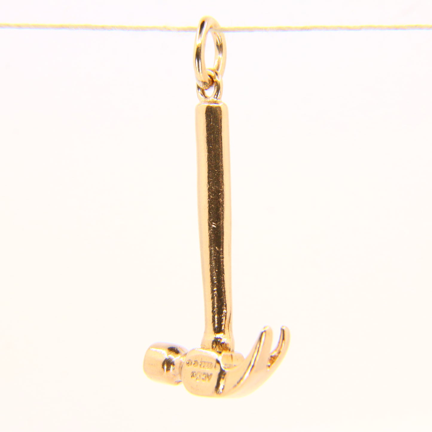 Vintage 9ct Gold Hammer Charm – Solid Gold Hallmarked Tool Pendant