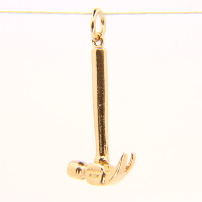 Vintage 9ct Gold Hammer Charm – Solid Gold Hallmarked Tool Pendant