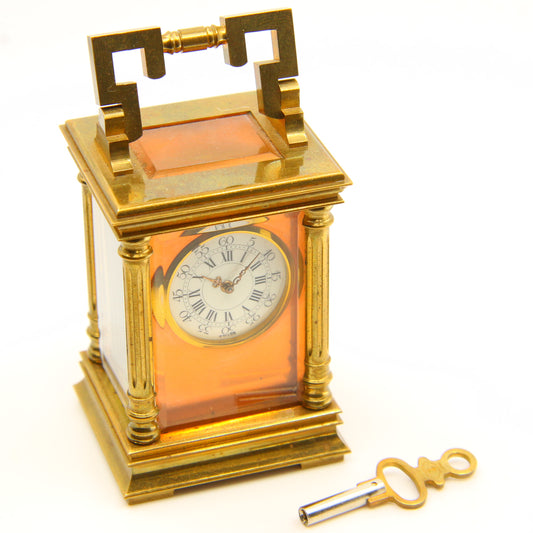 Antique Swiss Miniature Carriage Clock Circa 1900