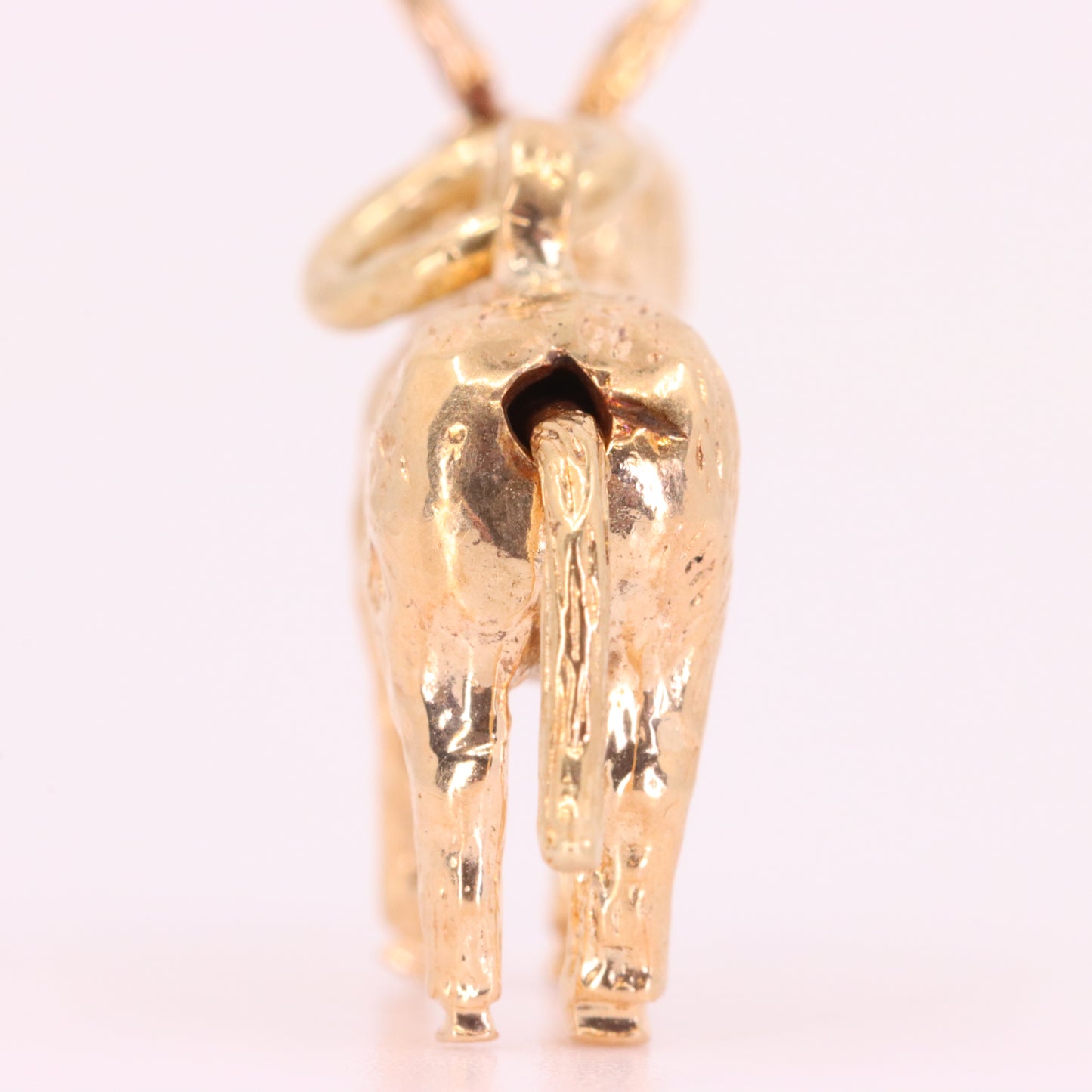 Vintage 9ct Hallmarked Gold Articulated Donkey Charm Pendant Moving Animal Gift