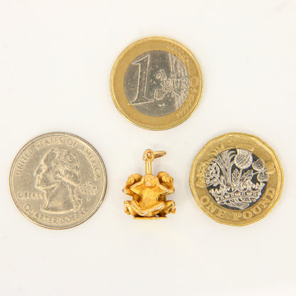 Vintage 9ct Gold Wise Monkeys Charm – Solid Hallmarked Pendant Gift