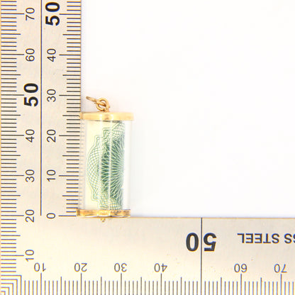 Vintage 9ct Break Glass Money Charm – Yellow Gold British Pound Note Pendant