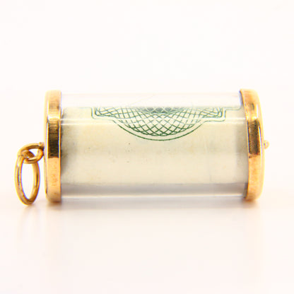 Vintage 9ct Break Glass Money Charm – Yellow Gold British Pound Note Pendant