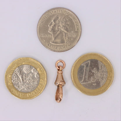 Antique 9ct Hallmarked Rose Gold Dog Clip Clasp Jewellery Finding Pendant Gift