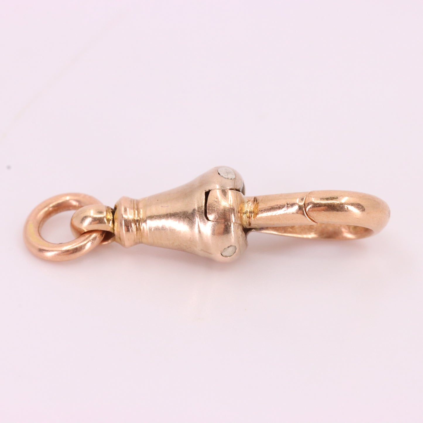 Antique 9ct Hallmarked Rose Gold Dog Clip Clasp Jewellery Finding Pendant Gift