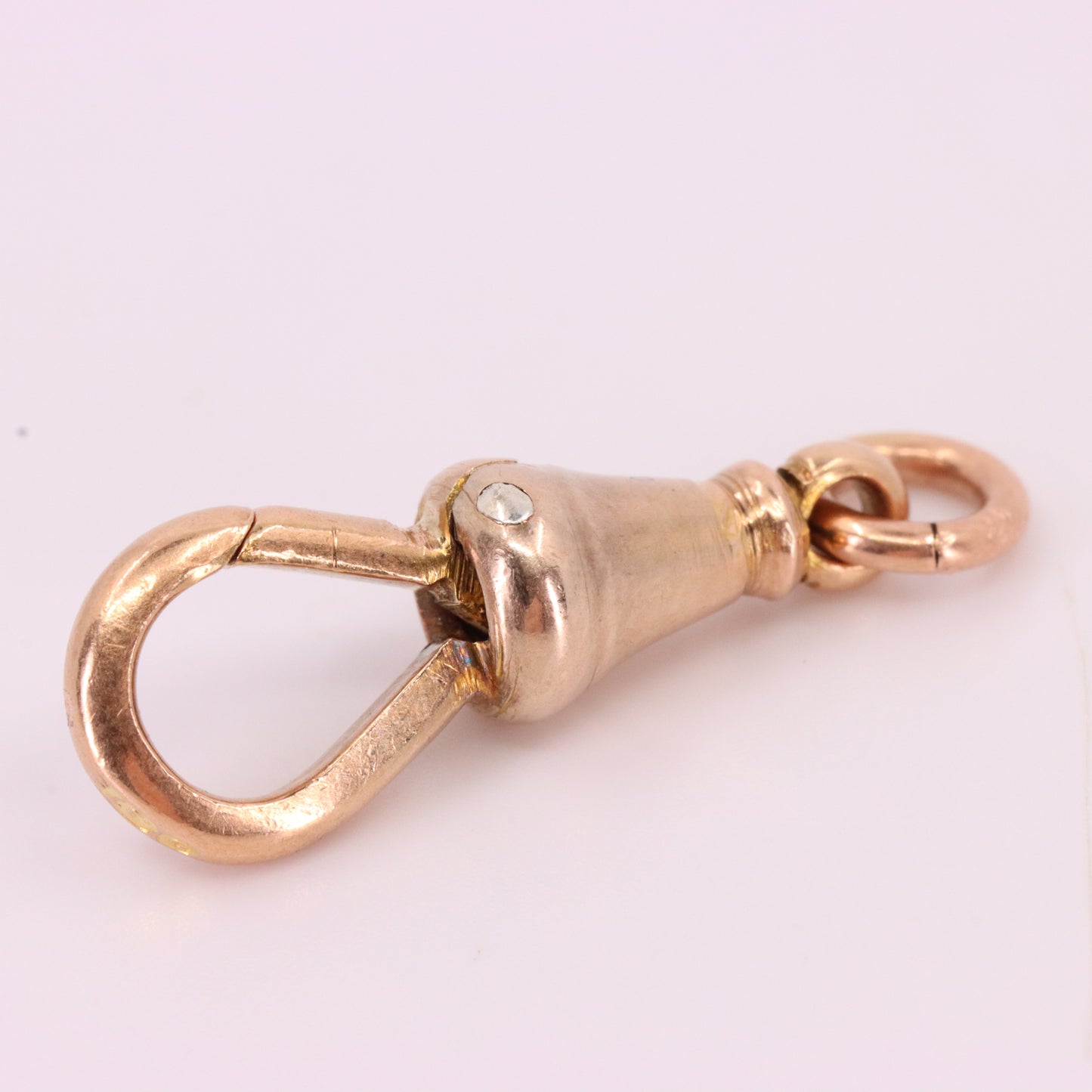 Antique 9ct Hallmarked Rose Gold Dog Clip Clasp Jewellery Finding Pendant Gift