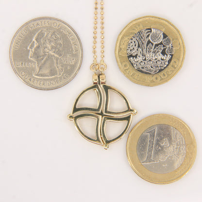 Vintage 9ct Hallmarked Gold 16 Inch Opening Cross Pendant Hidden Cross Boxed