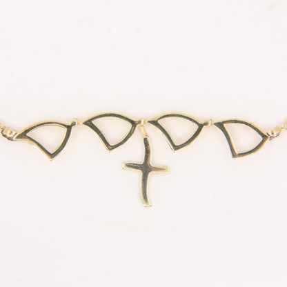 Vintage 9ct Hallmarked Gold 16 Inch Opening Cross Pendant Hidden Cross Boxed