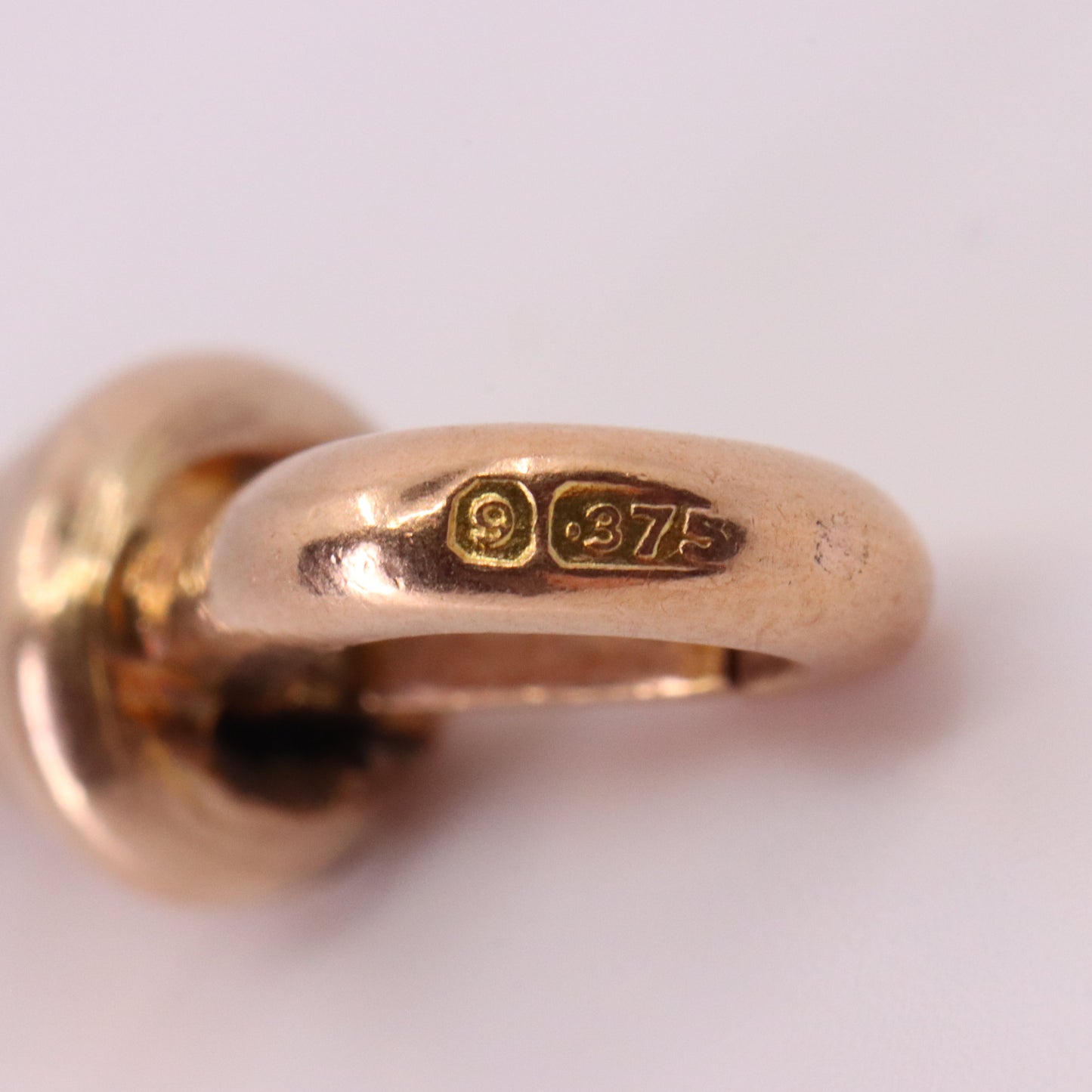 Antique 9ct Hallmarked Rose Gold Dog Clip Clasp Jewellery Finding Pendant Gift