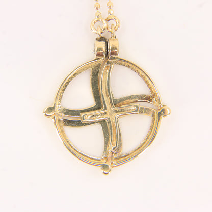 Vintage 9ct Hallmarked Gold 16 Inch Opening Cross Pendant Hidden Cross Boxed