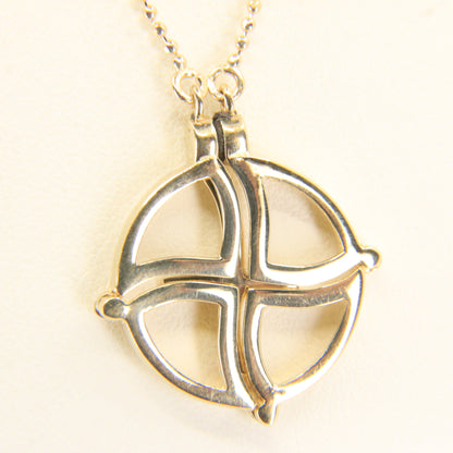 Vintage 9ct Hallmarked Gold 16 Inch Opening Cross Pendant Hidden Cross Boxed