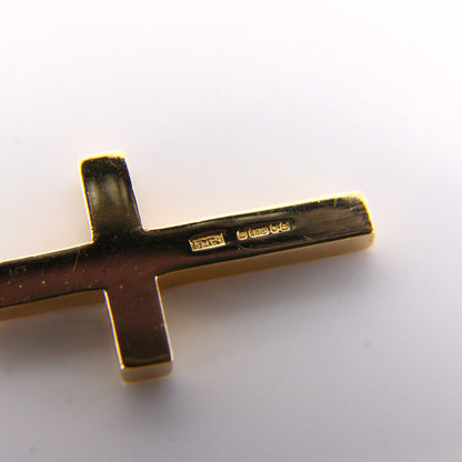 Vintage 9ct Gold Cross Pendant – Solid Yellow Gold Religious Charm Gift