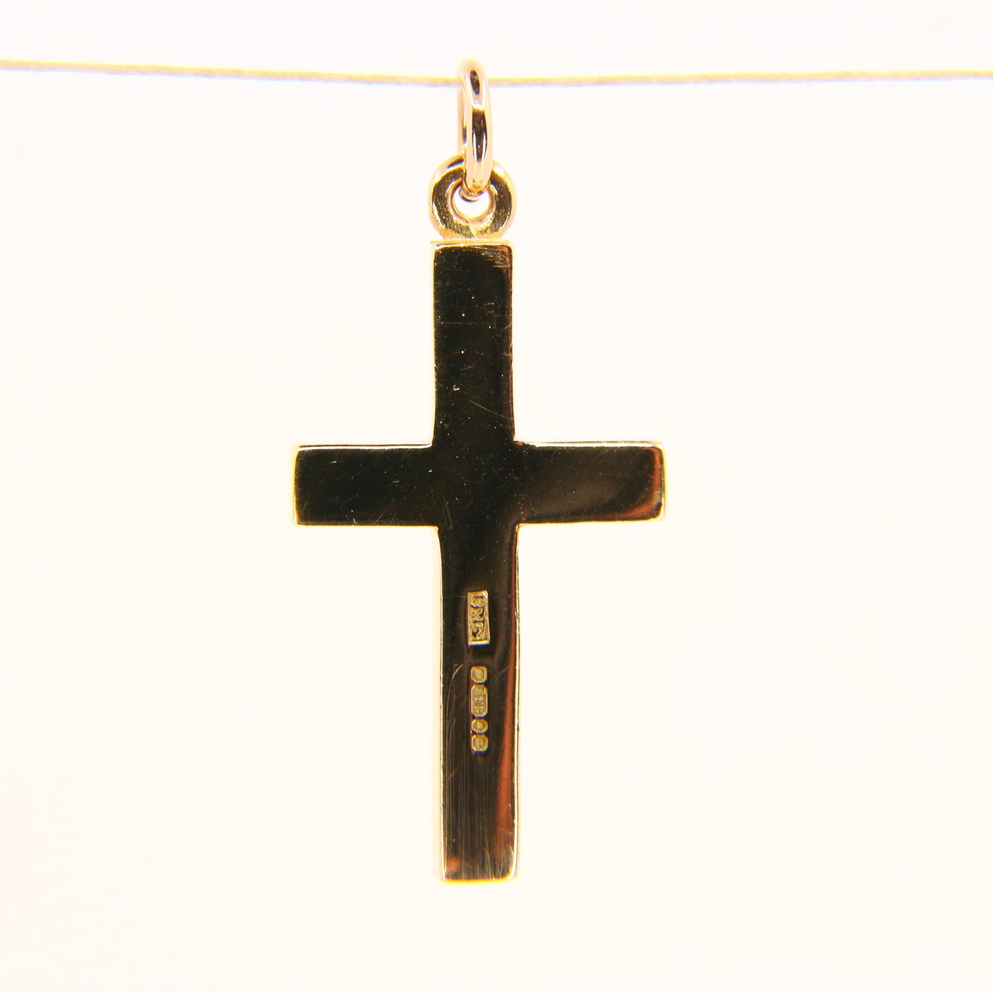 Vintage 9ct Gold Cross Pendant – Solid Yellow Gold Religious Charm Gift