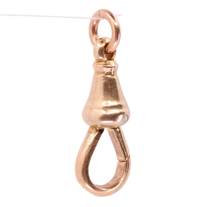 Antique 9ct Hallmarked Rose Gold Dog Clip Clasp Jewellery Finding Pendant Gift