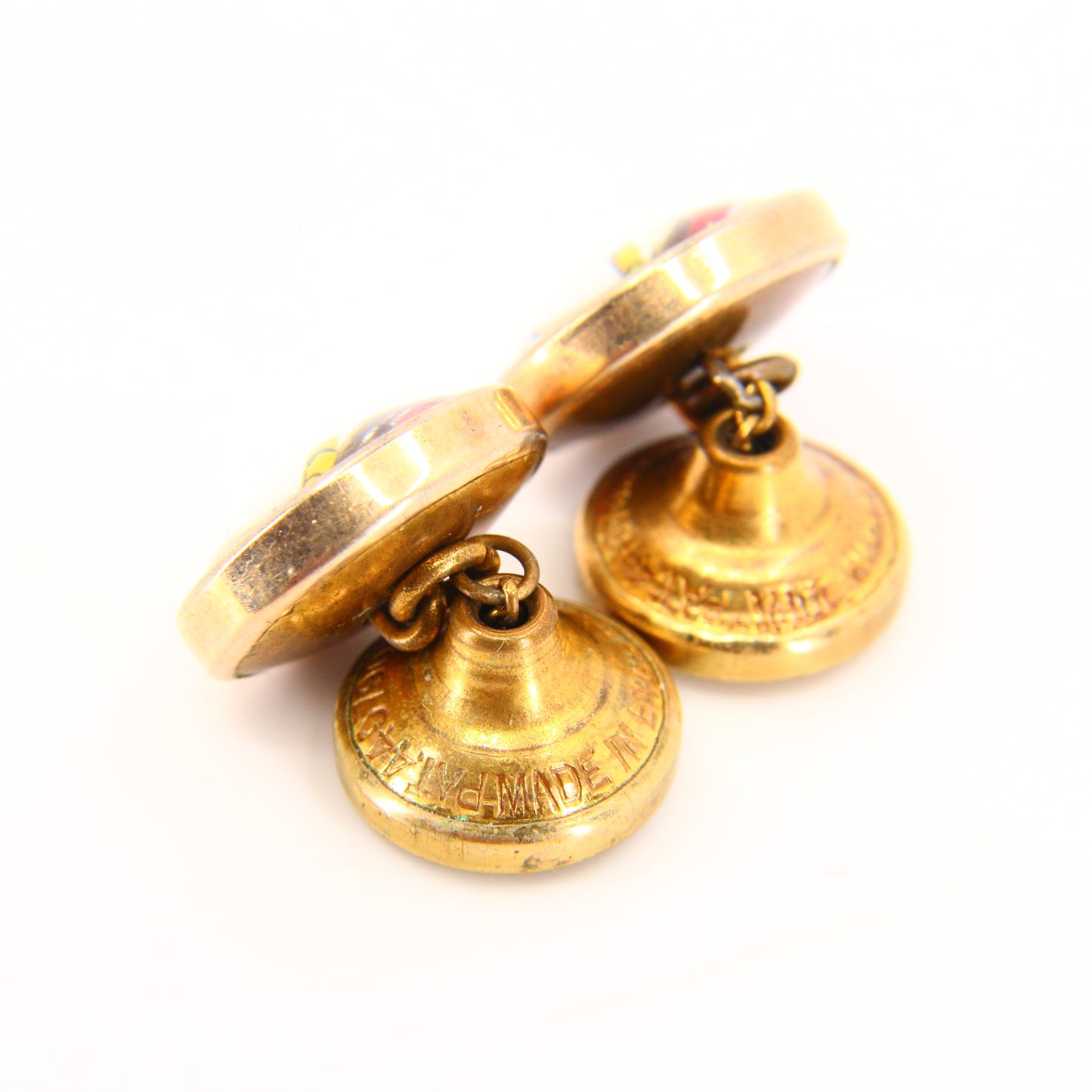 Antique Gold Plated Fly Lure Fishing Anglers Cufflinks Pair Mens Jewellery Gift