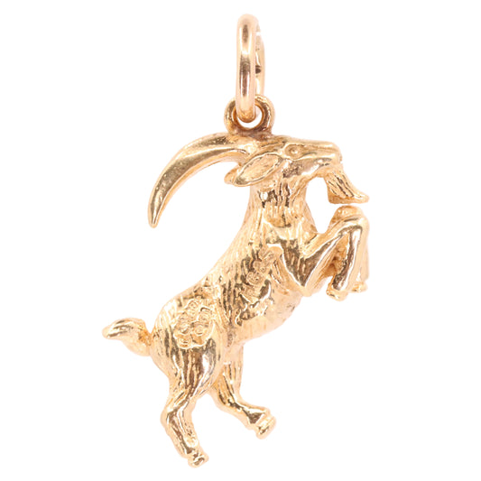 Vintage 9ct Hallmarked Gold Capricorn Ram Pendant Charm Zodiac Astrology Gift