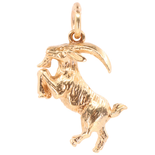 Vintage 9ct Hallmarked Gold Capricorn Ram Pendant Charm Zodiac Astrology Gift