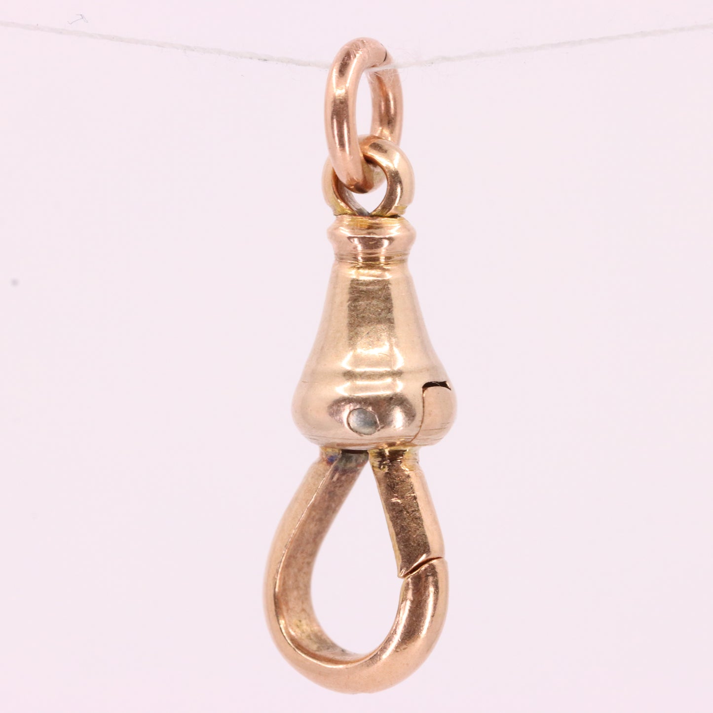 Antique 9ct Hallmarked Rose Gold Dog Clip Clasp Jewellery Finding Pendant Gift