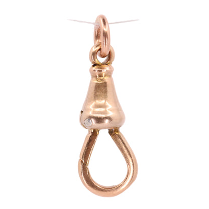 Antique 9ct Hallmarked Rose Gold Dog Clip Clasp Jewellery Finding Pendant Gift