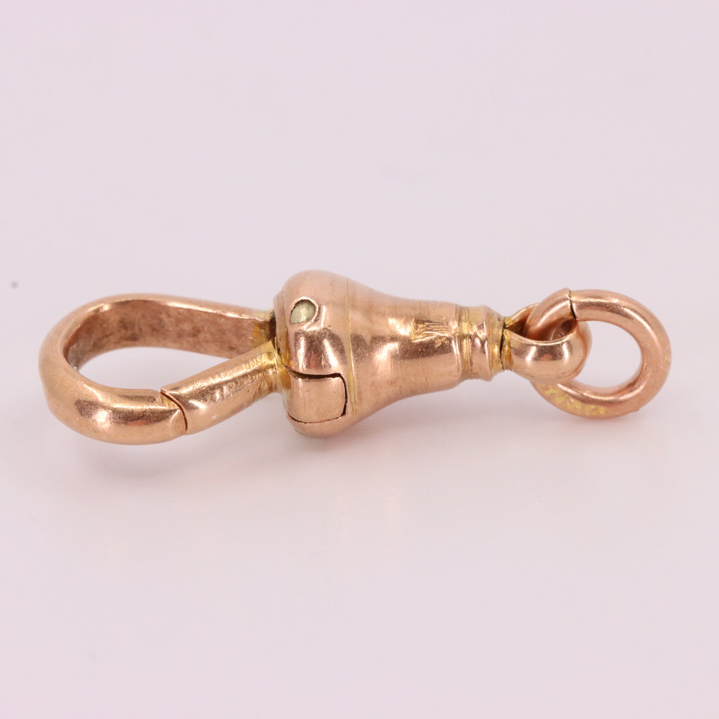Antique 9ct Hallmarked Rose Gold Dog Clip Clasp Jewellery Finding Handpicked