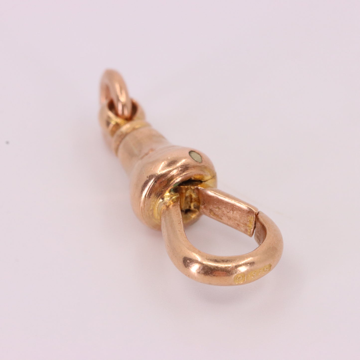 Antique 9ct Hallmarked Rose Gold Dog Clip Clasp Jewellery Finding Handpicked