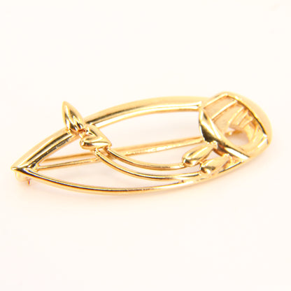 Vintage 9ct Rennie Mackintosh Gold Brooch Hallmarked Yellow Gold Boxed Gift