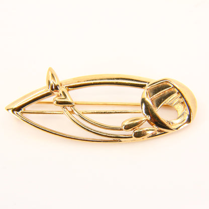 Vintage 9ct Rennie Mackintosh Gold Brooch Hallmarked Yellow Gold Boxed Gift