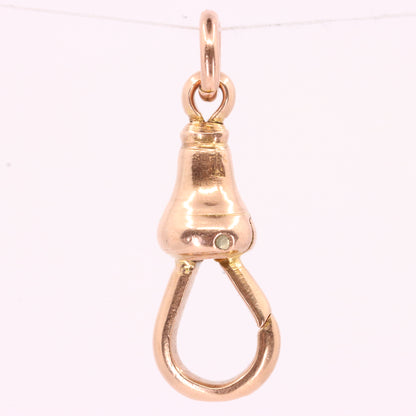 Antique 9ct Hallmarked Rose Gold Dog Clip Clasp Jewellery Finding Handpicked