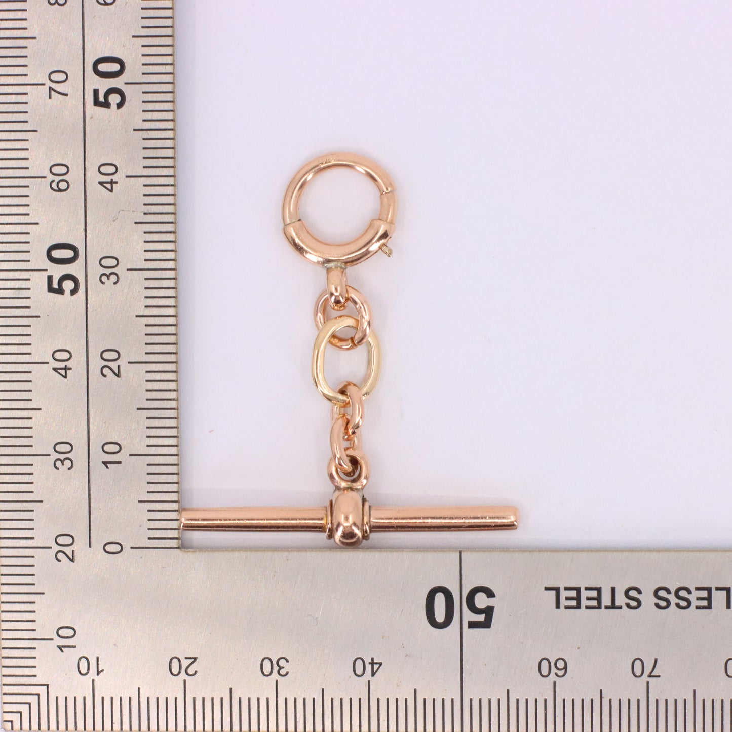 Vintage 9ct Hallmarked Gold Albert T Bar Pendant Extender Necklace Finding
