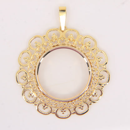 Vintage 9ct Hallmarked Yellow Gold Full Sovereign Pendant Holder Coin Mount