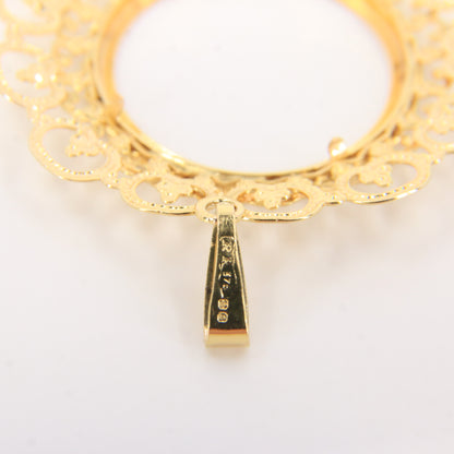 Vintage 9ct Hallmarked Yellow Gold Full Sovereign Pendant Holder Coin Mount