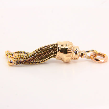 Vintage 9ct Gold Tassel Pendant – Articulated Yellow Gold Charm Gift