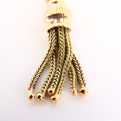 Vintage 9ct Gold Tassel Pendant – Articulated Yellow Gold Charm Gift