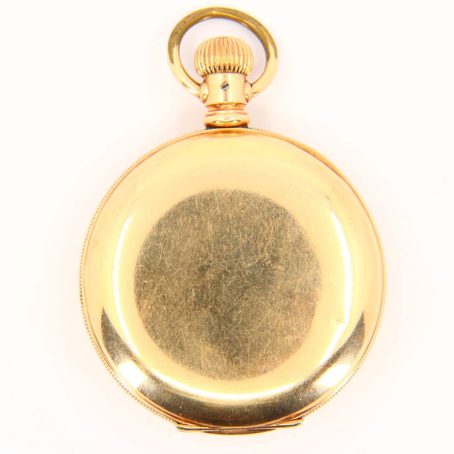 Antique 14K Gold Plated Half Hunter Pocket Watch Lever Brothers 1887 USA Keyless Wind Boxed Gift