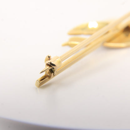 Vintage 18ct Yellow Gold Enamel Pheasant Brooch Boxed Bird Jewellery Gift
