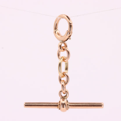 Vintage 9ct Hallmarked Gold Albert T Bar Pendant Extender Necklace Finding