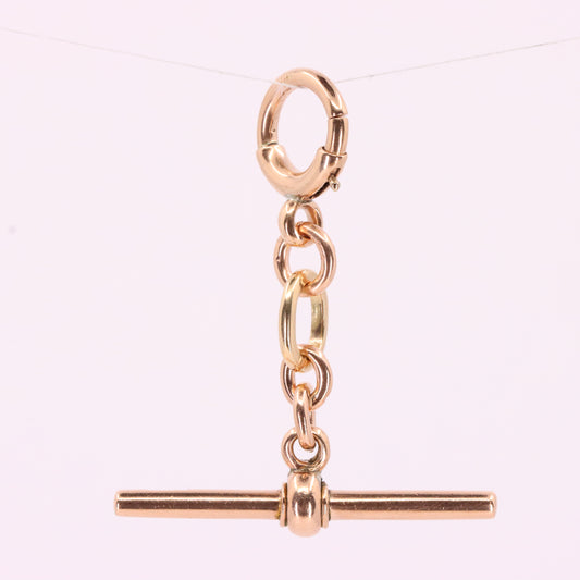 Vintage 9ct Hallmarked Gold Albert T Bar Pendant Extender Necklace Finding
