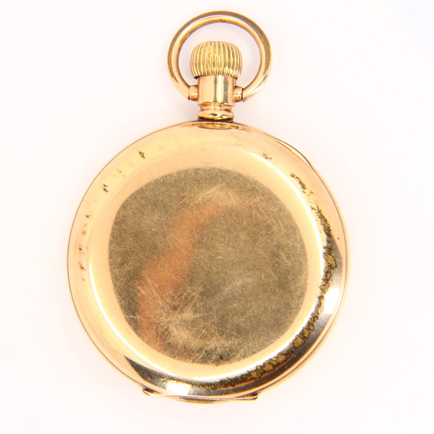 Antique Gold Plated Swiss Full Hunter Pocket Watch Keyless 50mm 15 Jewelled Boxed Running Gift