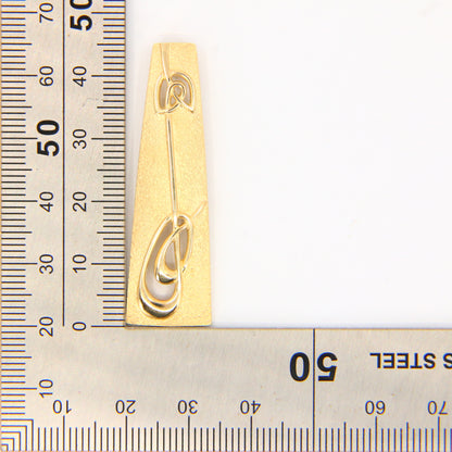 Vintage 9ct Orla Gorie Pendant – Hallmarked Solid Gold Rennie Mackintosh Drop Pendant